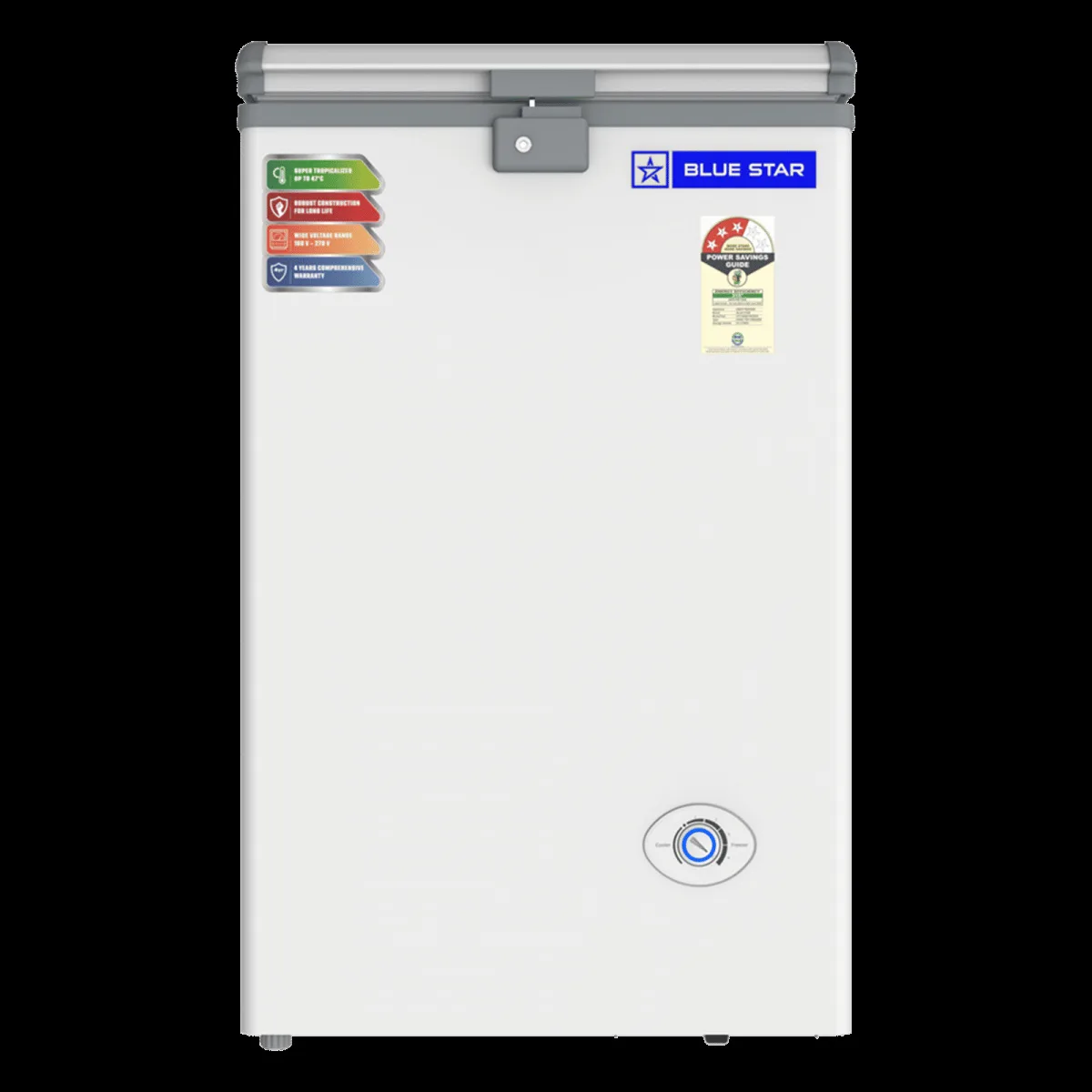 Blue Star NEYW Series 108 Litres 3 Star Single Door Deep Freezer (Static Cooling Technology, CF3-130NEYW, White)