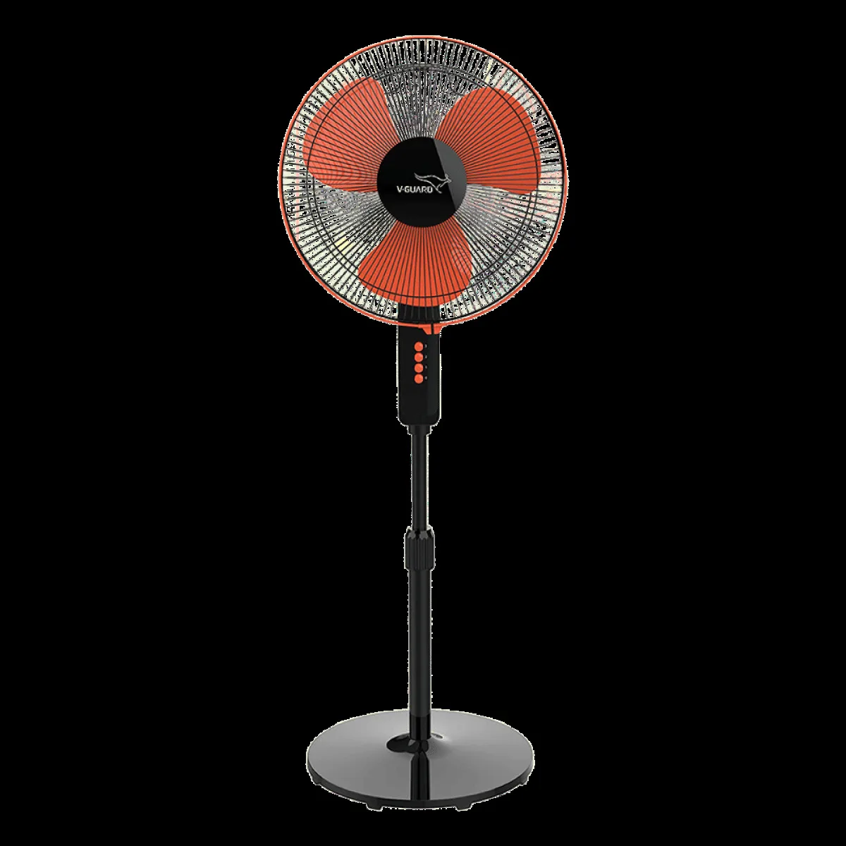 V-Guard Esfera STS Plus 400mm 3 Blade 2-in-1 Convertible Pedestal Fan (Powerful Copper Motor, Red & Black)