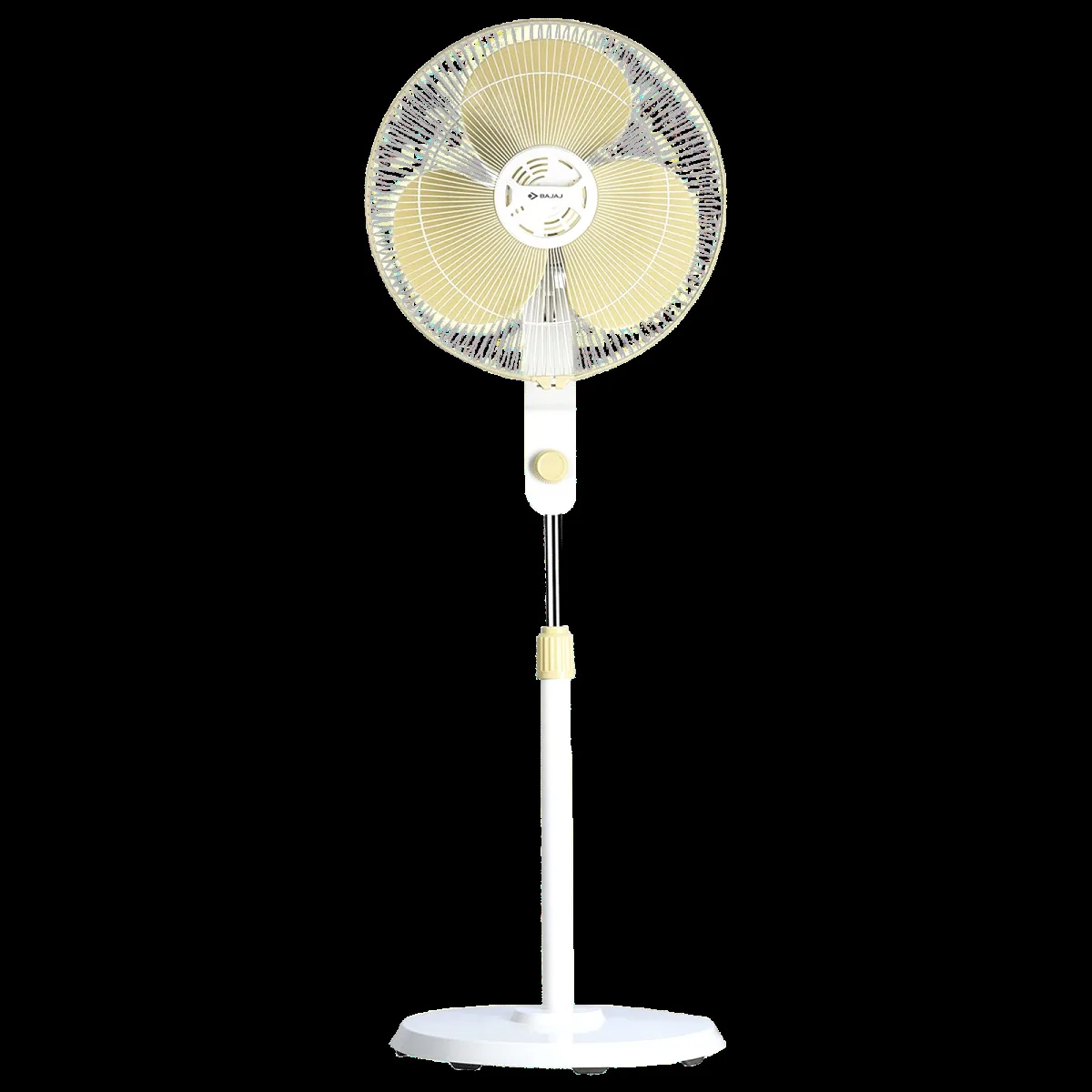 BAJAJ Veloce 400mm 3 Blade Silent Operation Pedestal Fan (Copper Motor, Champagne Fizz)