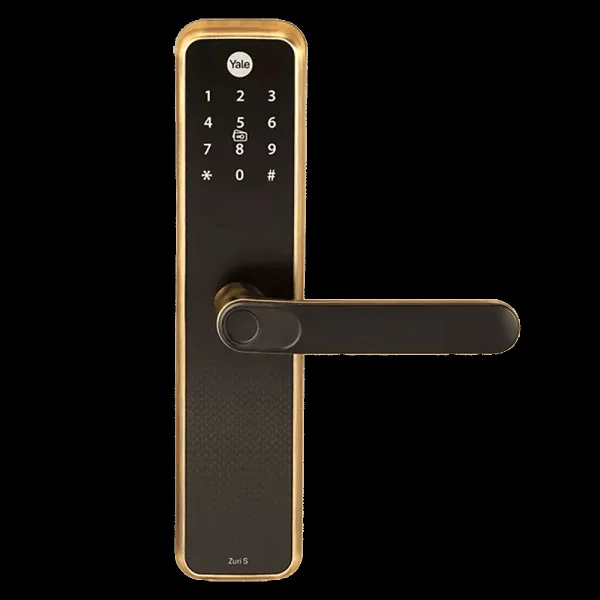 Yale Zuri S Digital Lock (Fingerprint, PIN, RFID & Manual Key Access, Antique Bronze)