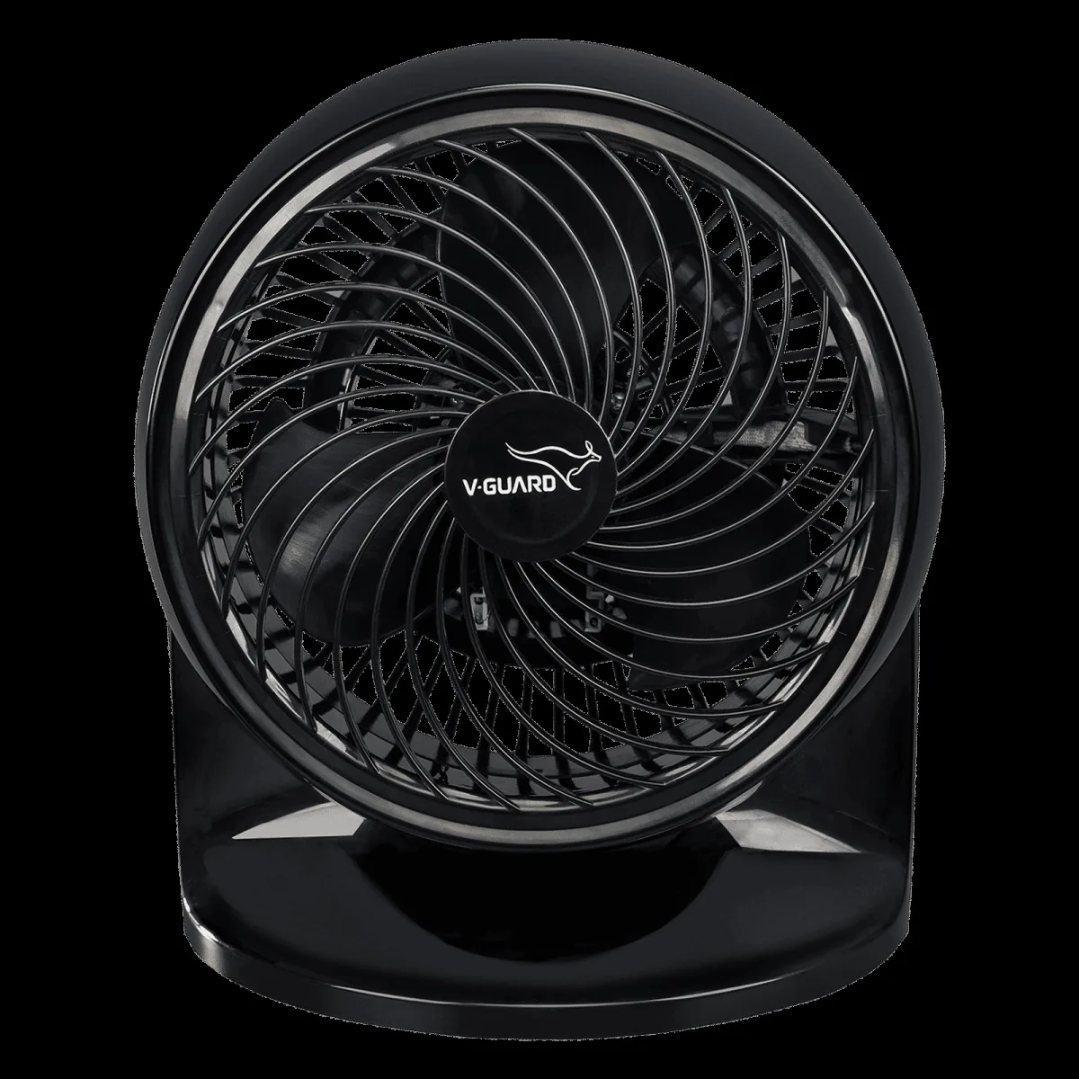V-GUARD Spinny Pro 180mm 3 Blade Induction Motor Table Fan (90 Degree Tilt Rotation, Black)