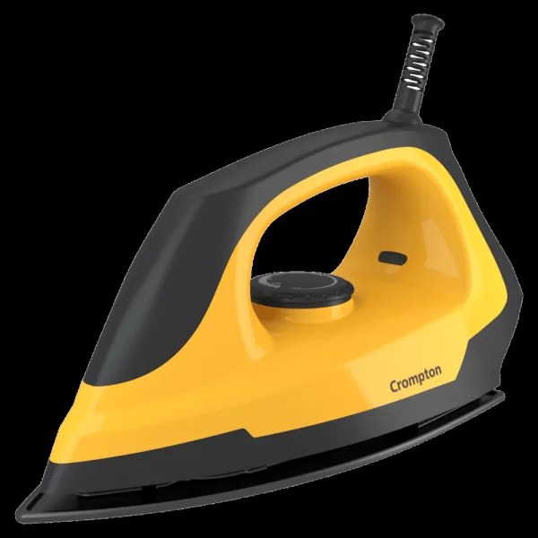 Crompton Eris 1000 Watts Dry Iron (6 Fabric Settings, Yellow & Black)