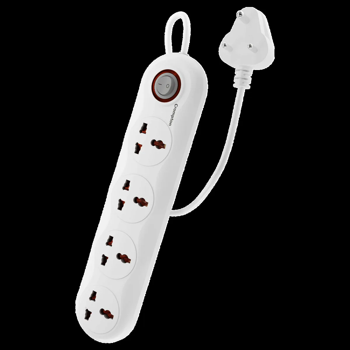 Crompton Powerbox Alpha WX 6 Amps 4 Sockets Extention Board (2 Meters, Single Power Switch, LEDPBALPHAWX, White)