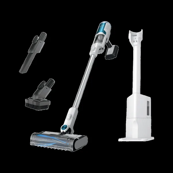 Shark PICO AED 240W Cordless Dry Vacuum Cleaner with Auto-Empty Dock (Anti-Hair Wrap Technology, Blue)
