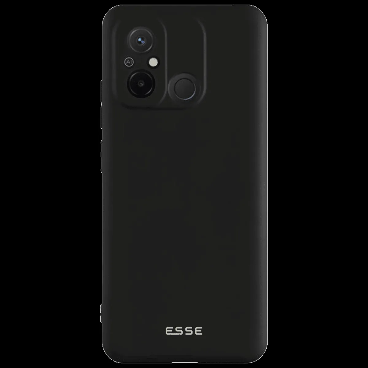 ESSE Soft Silicone Back Case for Redmi 12C (Optimal Protection, Black)