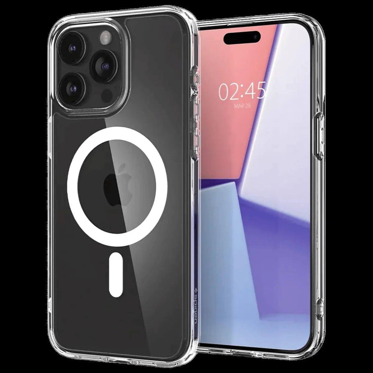 spigen Ultra Hybrid Hard TPU & Polycarbonate Back Cover for Apple iPhone 15 Pro (Supports Wireless Charging, White)