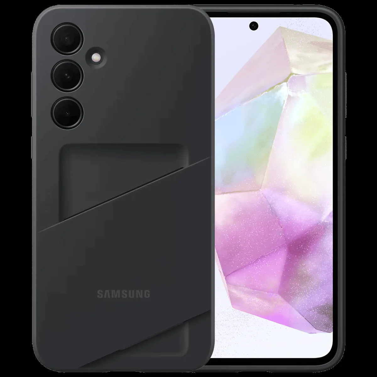 SAMSUNG TPU Back Cover for SAMSUNG Galaxy A35 5G (Card Slot, Black)