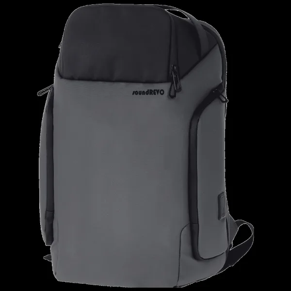 SoundRevo 21 Litres Polyester Backpack ( Water Resistant, SRSC21GBKA0165, Grey )