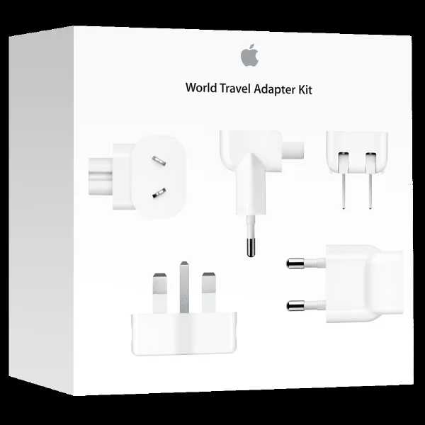 Apple Travel Adapter Kit (Set of Seven AC Plugs, MD837ZM/A, White)