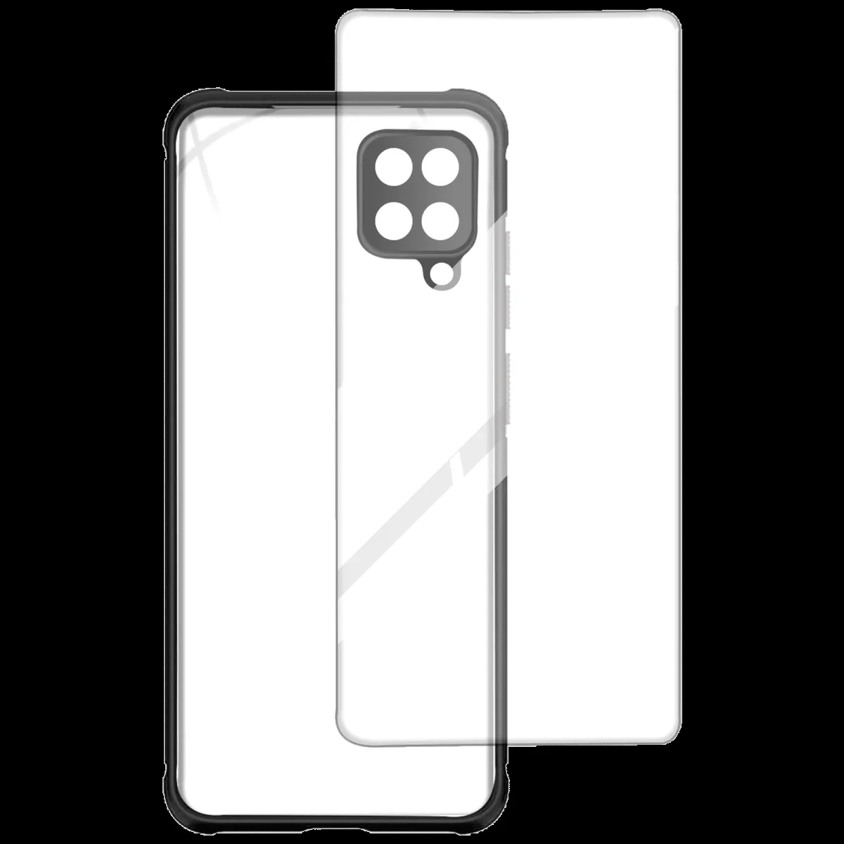 ARROW Hybrid Back Case and Screen Protector Bundle For Samsung Galaxy A12 (Ultra Transparent Visibility)