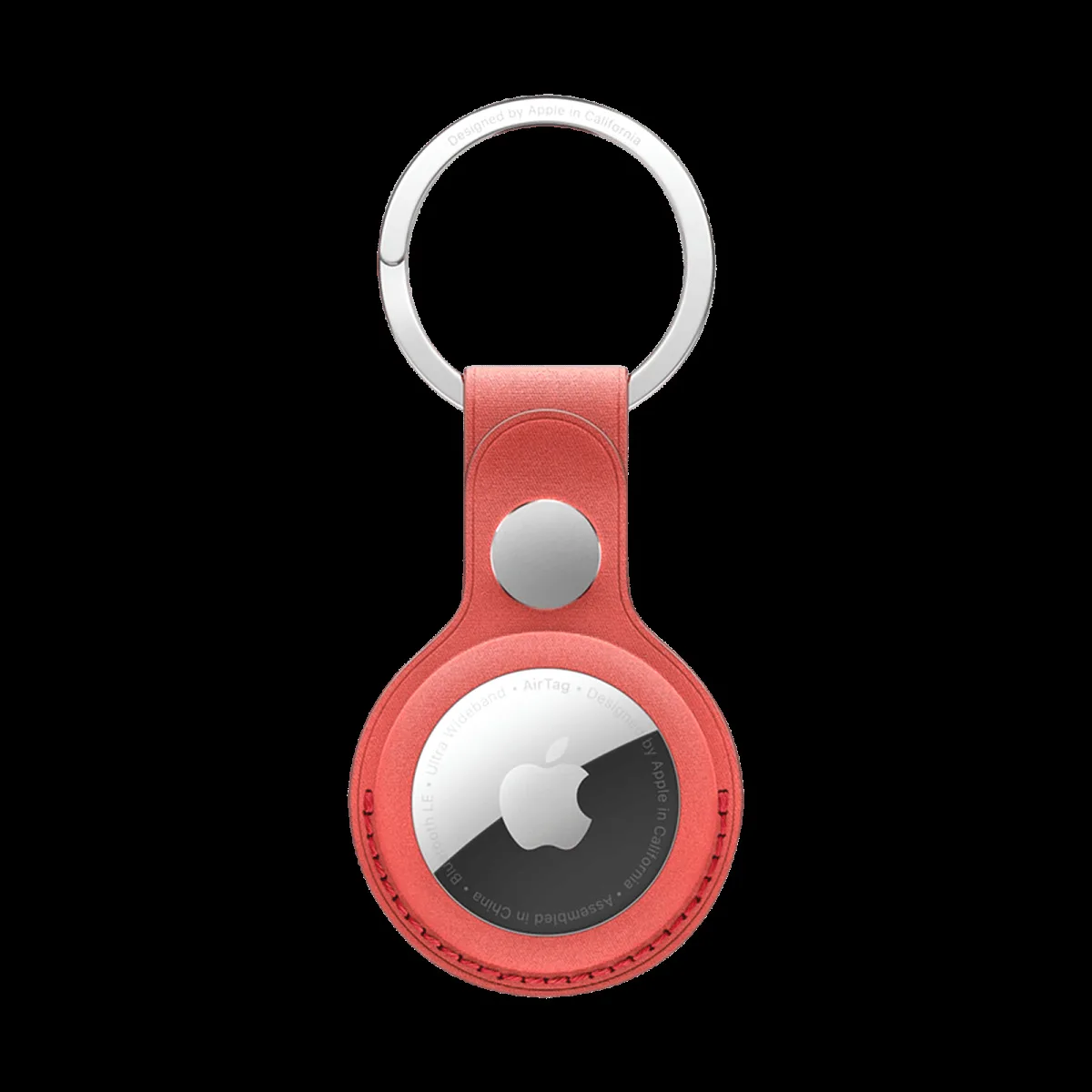 Apple Key Ring Compatible with AirTag (Snug Fit, MT2M3ZM/A, Coral)