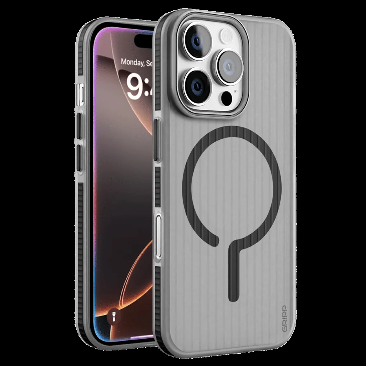GRIPP Slimfit TPU Back Cover for Apple iPhone 16 Pro (MagSafe Charging Support, Black)