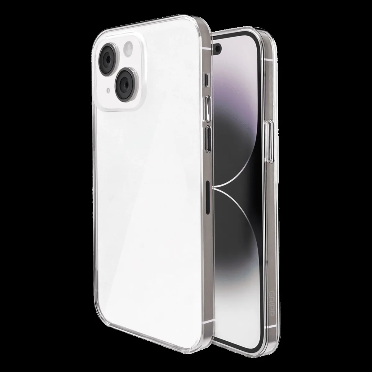 GRIPP Ice Frost Hard TPU & Polycarbonate Back Cover for Apple iPhone 15 (Anti Bacterial Technology, Clear)