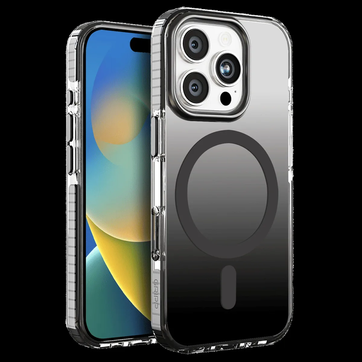 GRIPP Dusk TPU & Polycarbonate Back Cover for Apple iPhone 16 Pro Max (MagSafe Compatible, Black)