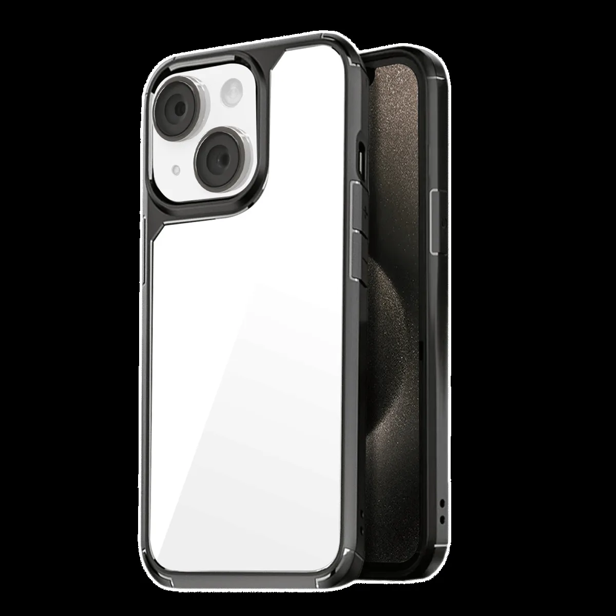 GRIPP Defender Hard TPU & Polycarbonate Back Cover for Apple iPhone 15 (Anti-Bacterial Technology, Black)