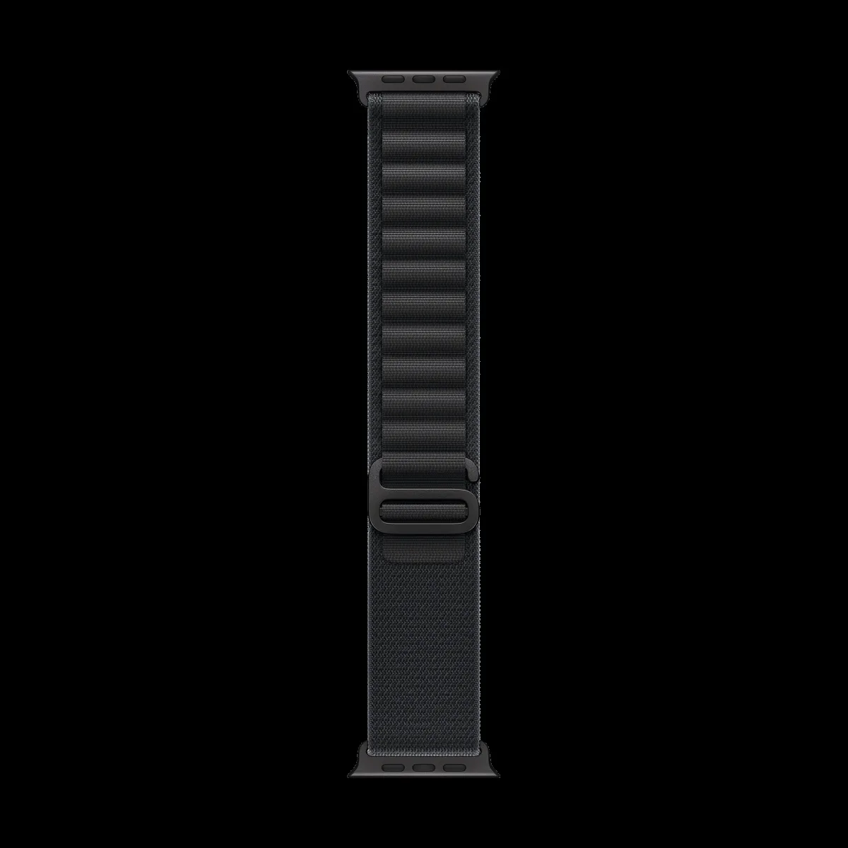 Apple Polyester, Spandex & Black Titanium Alpine Loop for Apple (44mm / 45mm / 46mm / 49mm, Large) (High-Strength Yarns, Black)