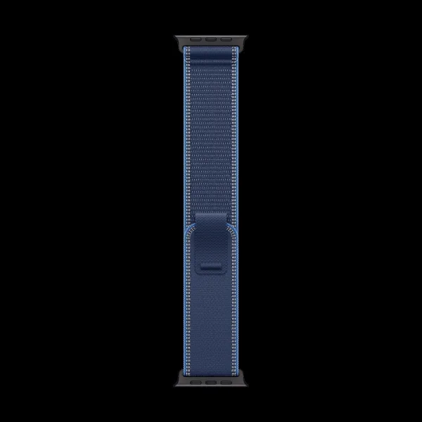 Apple Polyester, Spandex, Nylon & Black Titanium Trail Loop for Apple (44mm / 45mm / 46mm / 49mm, M/L) (Ultra-Thin, Blue & Bright)