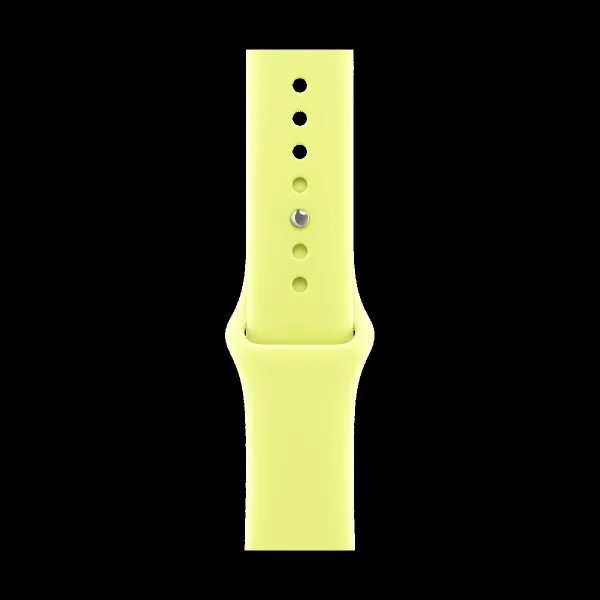 Apple Fluoroelastomer Sport Band for Apple Watch (44mm / 45mm / 46mm / 49mm, S/M) (Durable & Strong, Neon Yellow)