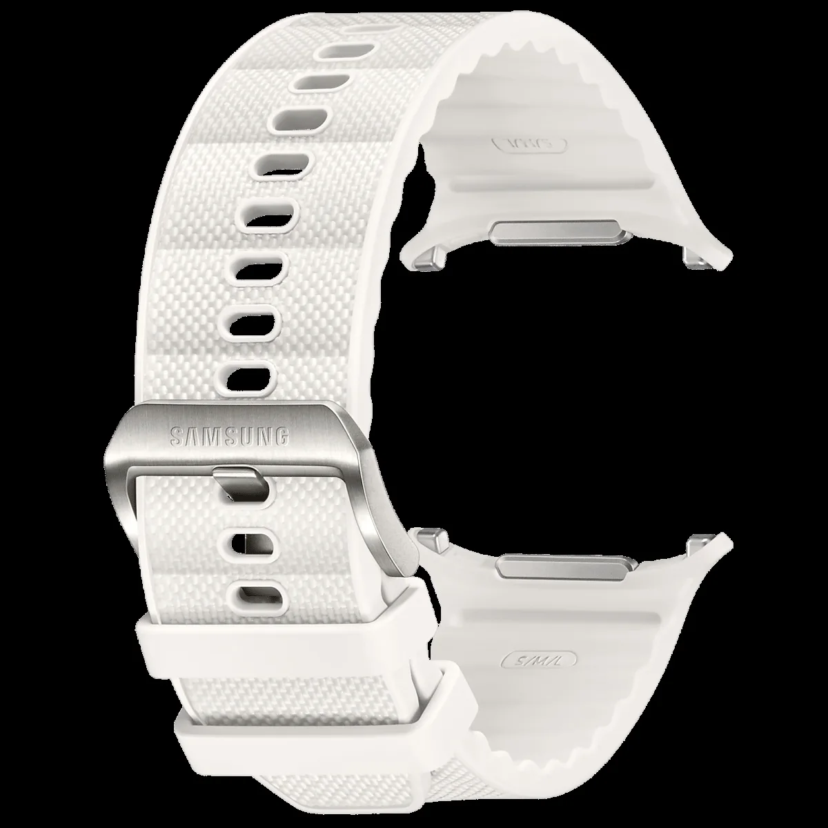 SAMSUNG ET-SBL70MWEGIN HNBR, Nylon, Titanium, SUS Peak Form Band for SAMSUNG Galaxy Watch Ultra (Lugless Design, White Sand)