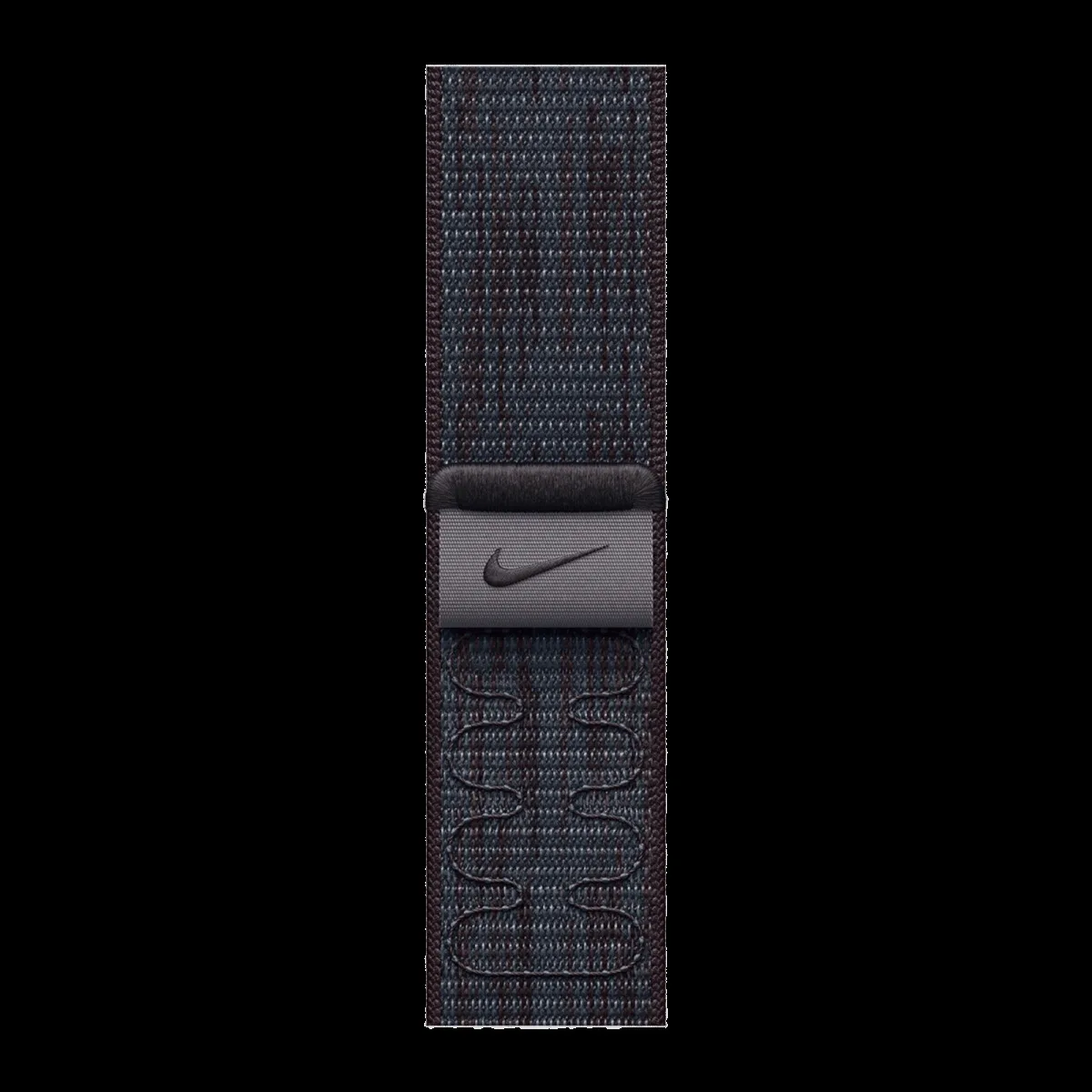 Apple Woven Nylon Nike Sport Loop for Apple Watch (38mm / 40mm / 41mm) (Hook-and-Loop Fastener, Black & Blue)