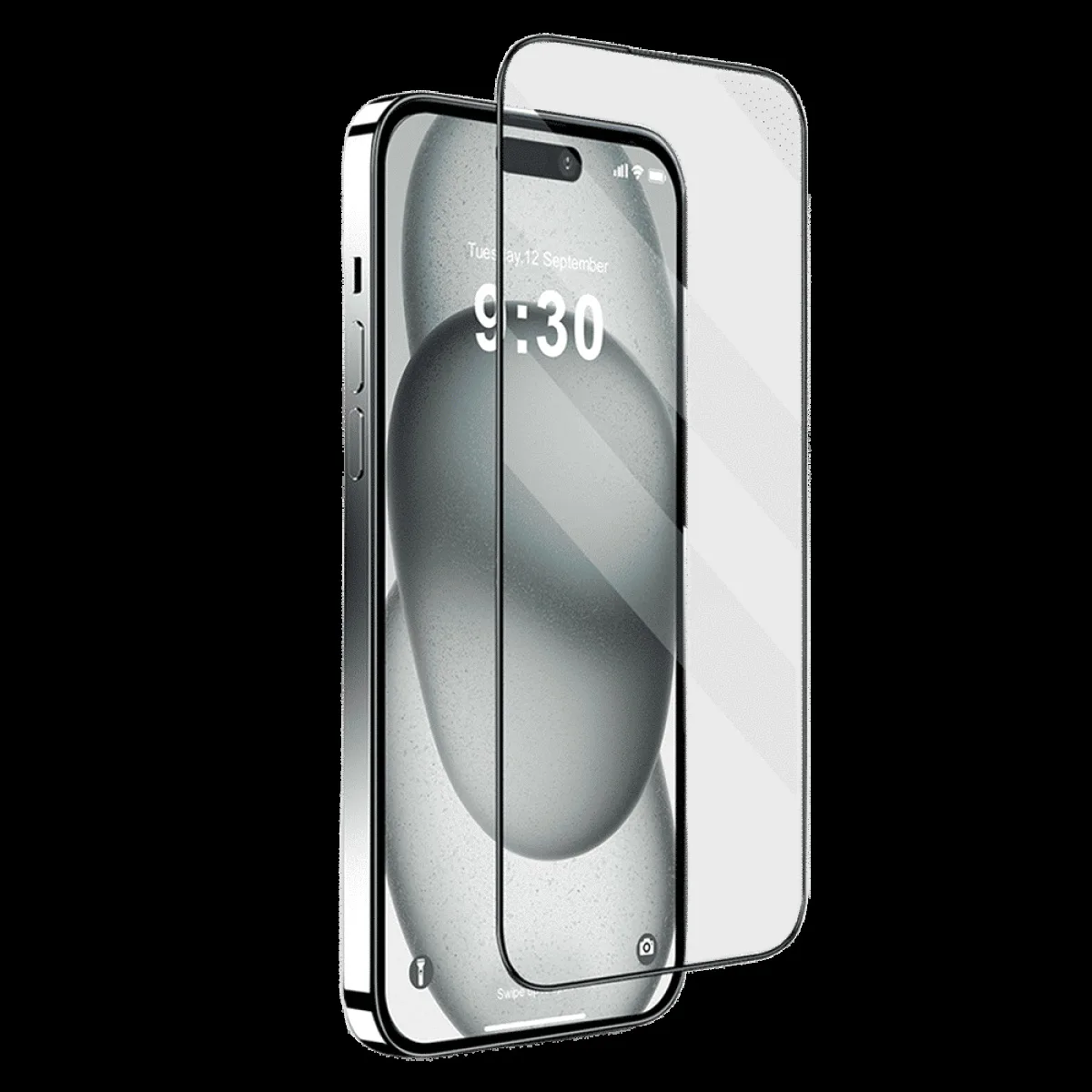 GRIPP Privacy Matte Tempered Glass for Apple iPhone 15 Plus (9H Hardness Scratch Resistant)