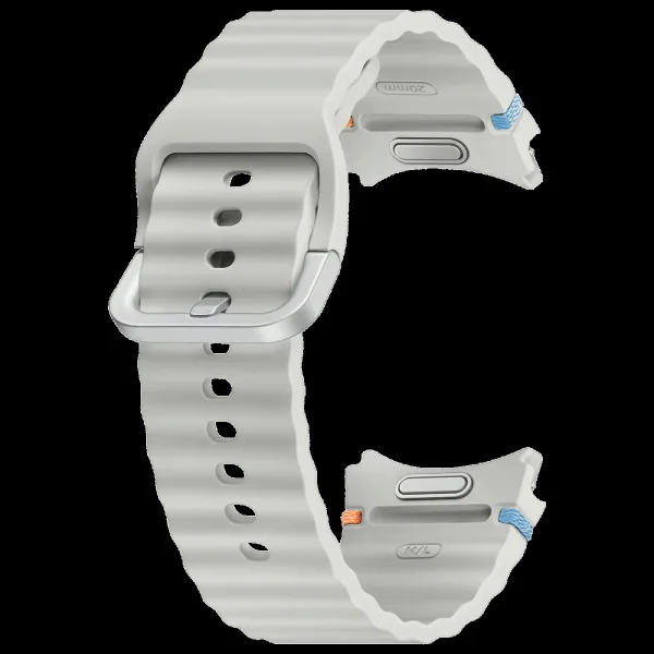 SAMSUNG ET-SNL31LSEGIN HNBR Sport Band for SAMSUNG Galaxy Watch7, Watch4, Watch4 Classic, Watch5, Watch 5 Pro, Watch6 & Watch6 Classic (M/L) (Breathable Design, Silver)