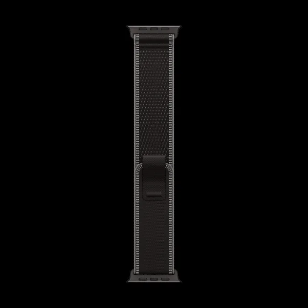 Apple Polyester, Spandex, Nylon & Black Titanium Trail Loop for Apple (44mm / 45mm / 46mm / 49mm, S/M) (Ultra-Thin, Black & Charcoal)