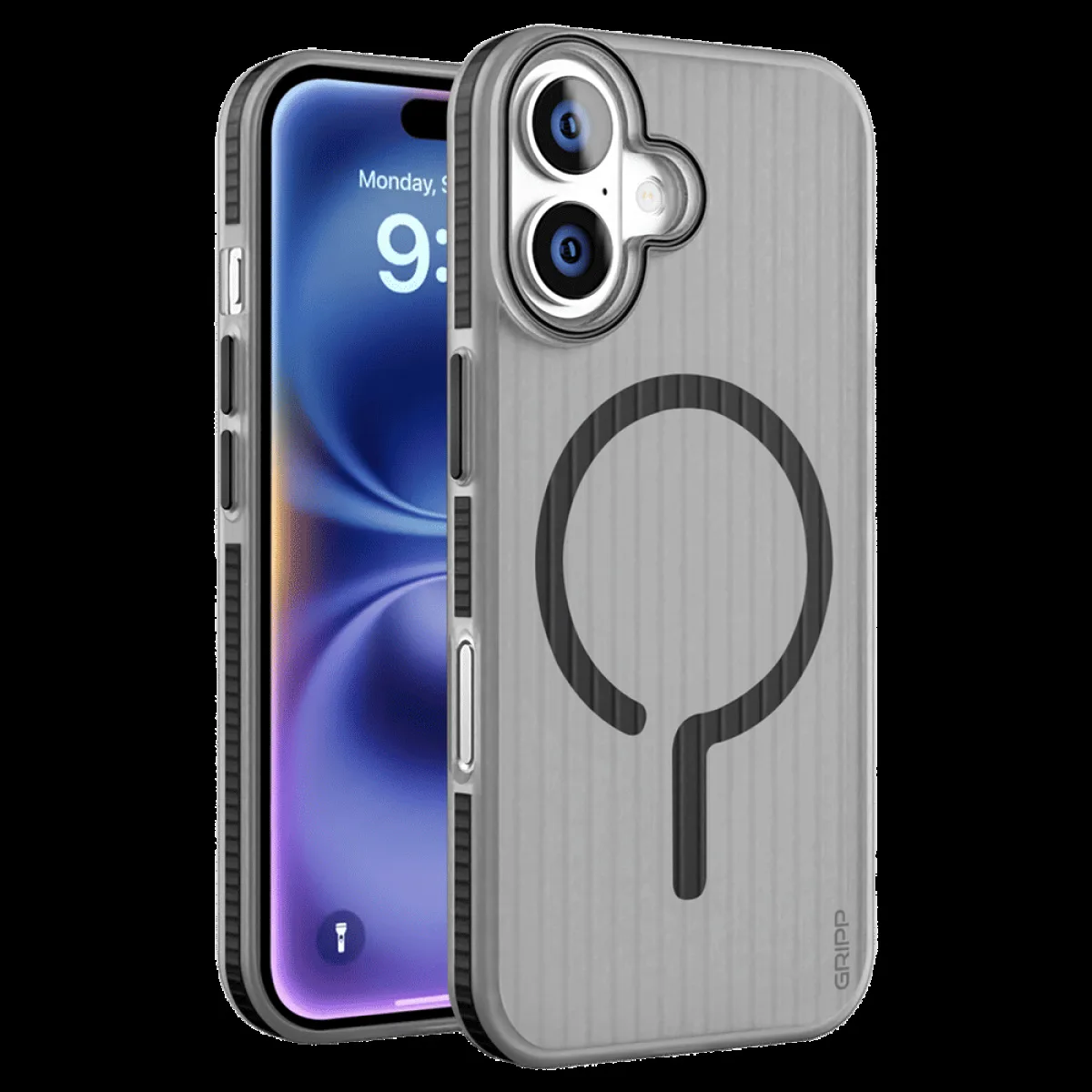GRIPP Slimfit TPU Back Cover for Apple iPhone 16 Plus (MagSafe Charging Support, Black)