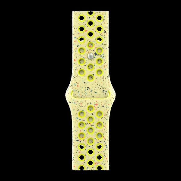 Apple Aluminium & Fluoroelastomer Nike Sport Band for Apple Watch (38mm / 40mm / 41mm / 42mm, S/M) (Durable & Strong, Volt Splash)