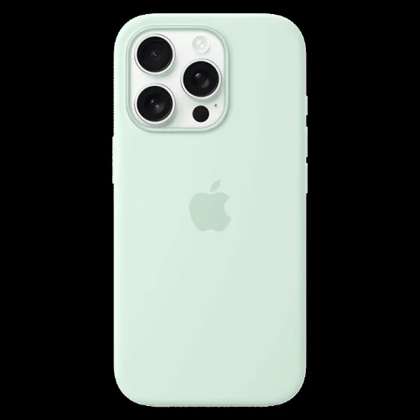 Apple Soft Silicone Back Cover Apple iPhone 16 Pro (MagSafe Charging Support, Aquamarine)