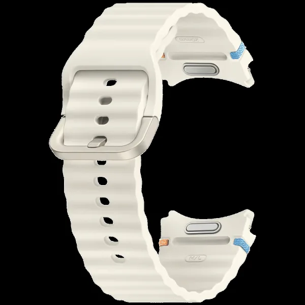 SAMSUNG ET-SNL31LWEGIN HNBR Sport Band for SAMSUNG Galaxy Watch7, Watch4, Watch4 Classic, Watch5, Watch 5 Pro, Watch6 & Watch6 Classic (M/L) (Breathable Design, Cream)