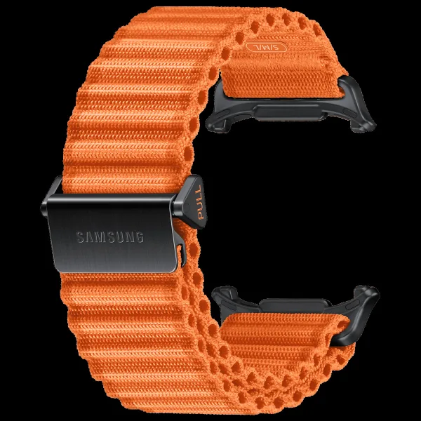 SAMSUNG ET-SVL70MOEGIN Nylon, Titanium, SUS Trail Band for SAMSUNG Galaxy Watch Ultra (Lugless Design, Orange)