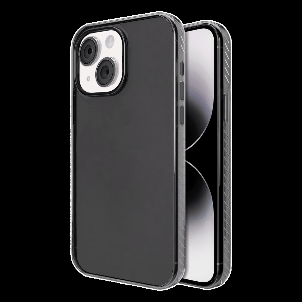 GRIPP Combat Hard TPU & Polycarbonate Back Cover for Apple iPhone 15 (Anti Bacterial Technology, Smoke)
