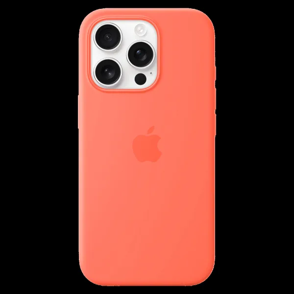 Apple Soft Silicone Back Cover Apple iPhone 16 Pro (MagSafe Charging Support, Tangerine)