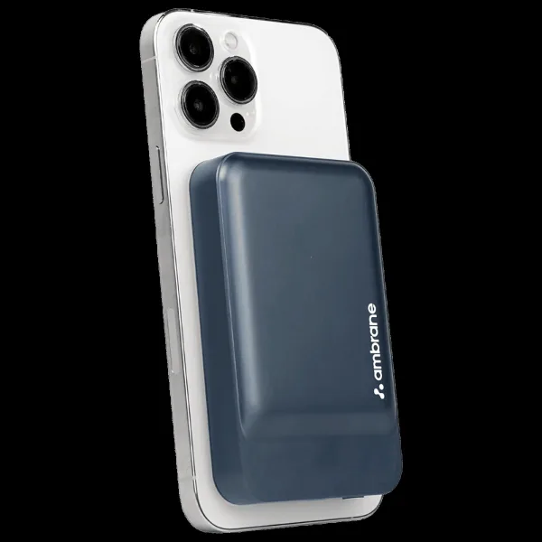 ambrane AeroSync PB Prime 10000 mAh 22W Fast Charging Power Bank (1 Type C Ports, Premium Metallic Body, MagSafe Compatible, Blue)