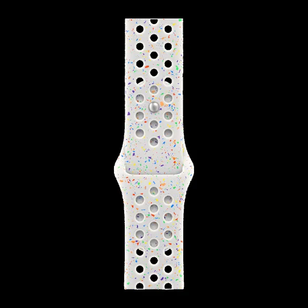 Apple Aluminium & Fluoroelastomer Nike Sport Band for Apple Watch (44mm / 45mm / 46mm / 49mm, M/L) (Durable & Strong, Pure Platinum)