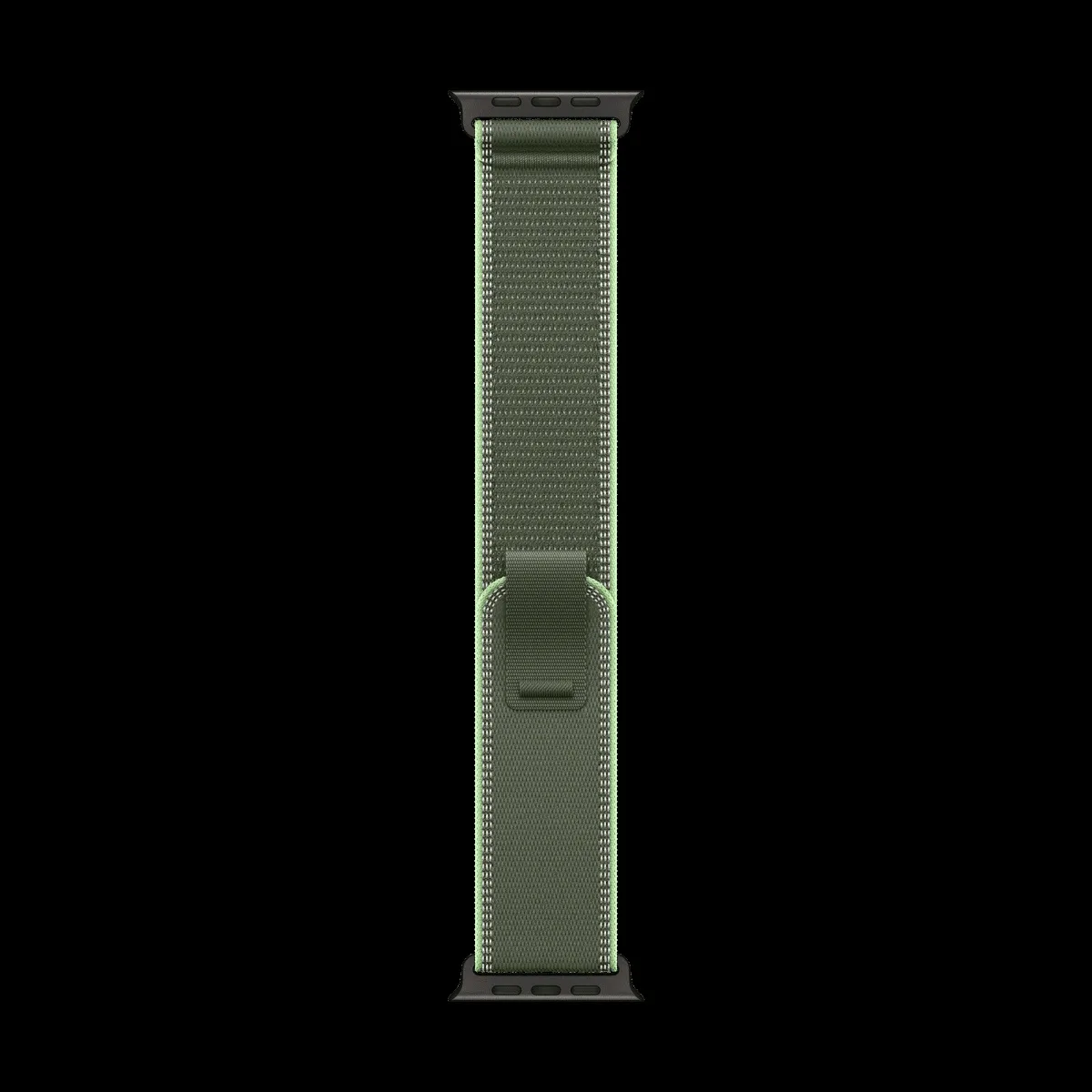 Apple Polyester, Spandex, Nylon & Black Titanium Trail Loop for Apple (44mm / 45mm / 46mm / 49mm, M/L) (Ultra-Thin, Green & Neon)