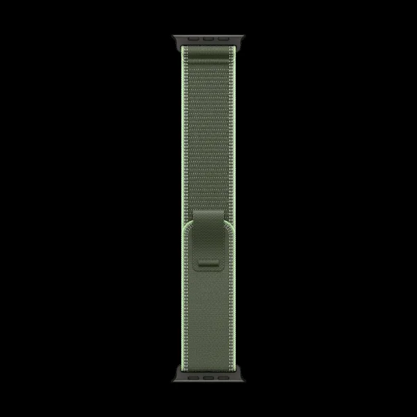 Apple Polyester, Spandex, Nylon & Black Titanium Trail Loop for Apple (44mm / 45mm / 46mm / 49mm, M/L) (Ultra-Thin, Green & Neon)