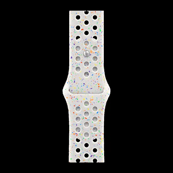 Apple Aluminium & Fluoroelastomer Nike Sport Band for Apple Watch (38mm / 40mm / 41mm, S/M) (Durable & Strong, Pure Platinum)