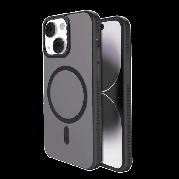 GRIPP Alpine Rubber Back Cover for Apple iPhone 15 (MagSafe Compatible, Black)