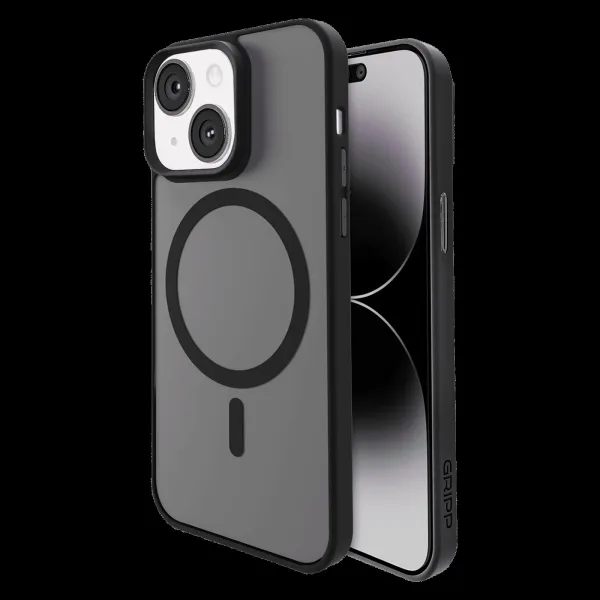 GRIPP Bolt Hard TPU Back Cover for Apple iPhone 15 (MagSafe Compatible, Black)