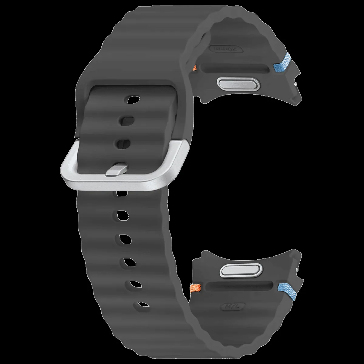 SAMSUNG ET-SNL31LBEGIN HNBR Sport Band for SAMSUNG Galaxy Watch7, Watch4, Watch4 Classic, Watch5, Watch 5 Pro, Watch6 & Watch6 Classic (M/L) (Breathable Design, Dark Gray)