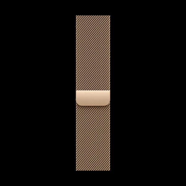 Apple Stainless Steel Milanese Loop for Apple (44mm / 45mm / 46mm / 49mm, S/M) (Physical Vapour Deposition Layer, Gold)