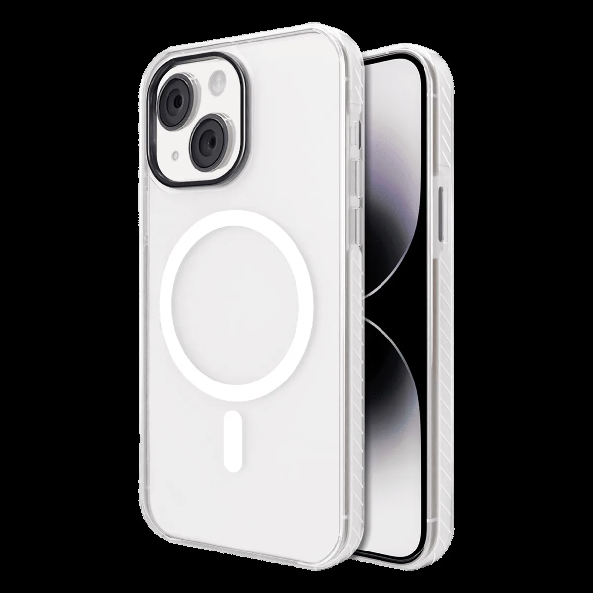 GRIPP Clear Hard TPU & Polycarbonate Back Cover for Apple iPhone 15 (MagSafe Compatible, Clear)