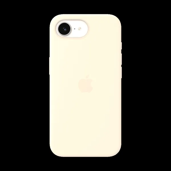 Apple Soft Silicone Back Cover for Apple iPhone 17e (MagSafe Compatible, Vanilla)