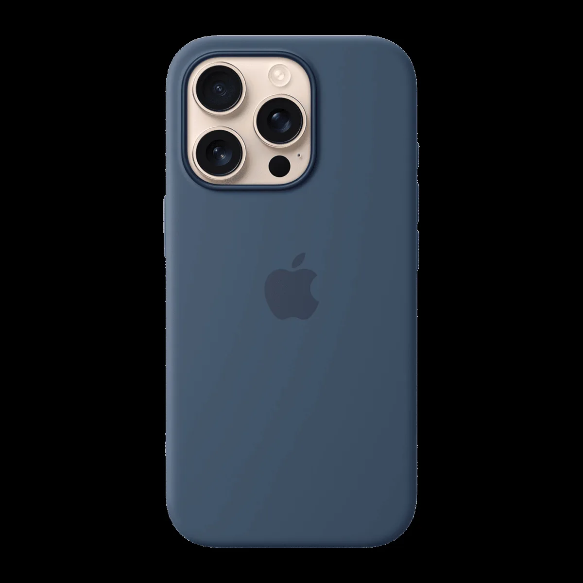 Apple Soft Silicone Back Cover for Apple iPhone 16 Pro (MagSafe Charging Support, Denim)
