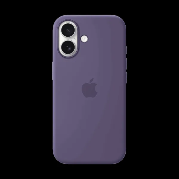 Apple Soft Silicone Back Cover for Apple iPhone 17 (MagSafe Compatible, Purple Fog)