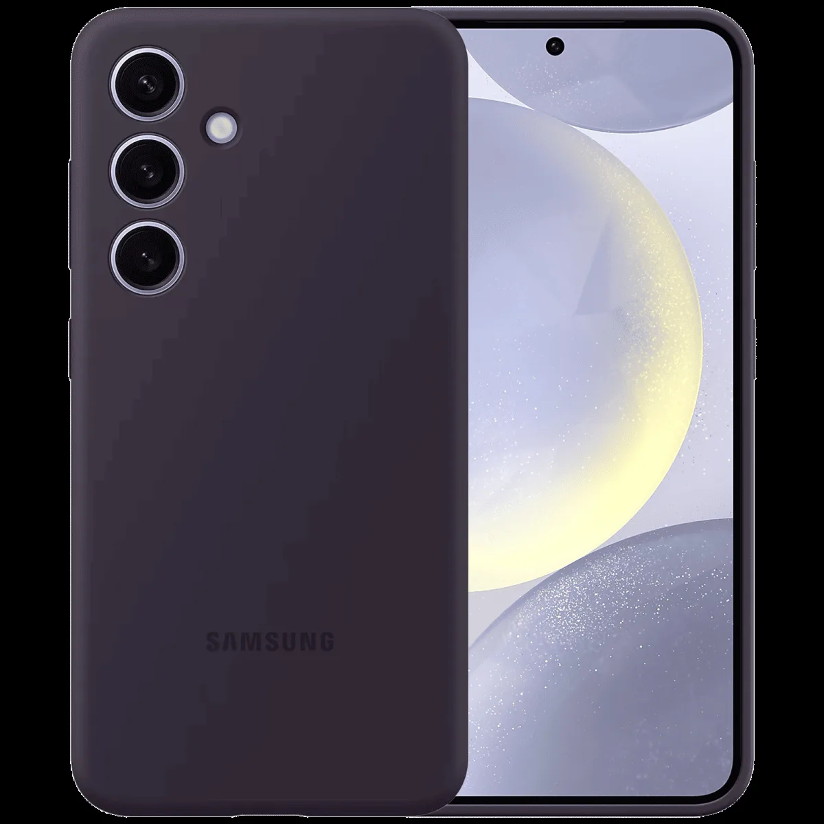 SAMSUNG Silicone Back Case for SAMSUNG Galaxy S24+ (Silky-smooth Touch, Dark Violet)