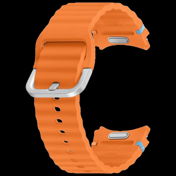 SAMSUNG ET-SNL30SOEGIN HNBR Sport Band for SAMSUNG Galaxy Watch7, Watch4, Watch4 Classic, Watch5, Watch 5 Pro, Watch6 & Watch6 Classic (S/M) (Breathable Design, Orange)