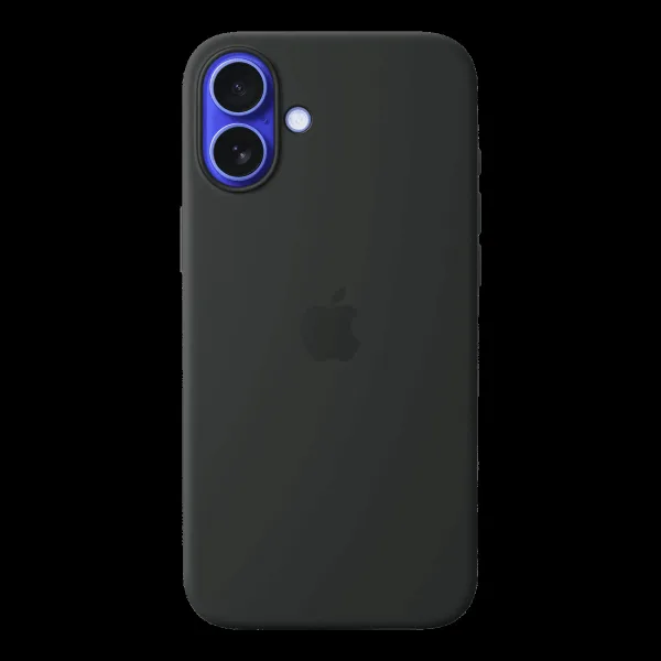 Apple Soft Silicone Back Cover for Apple iPhone 16 Plus (MagSafe Charging Support, Black)